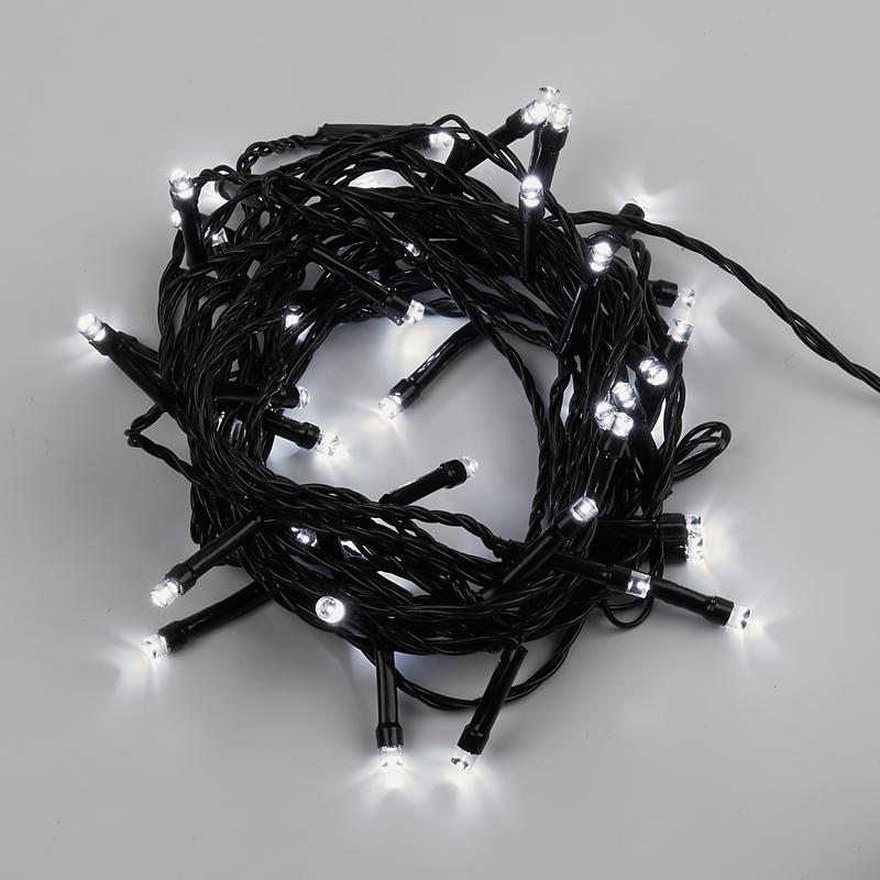 Гирлянда LED ULD-S0500-050/DGA WHITE IP20 5м 50 диодов бел. свет провод зел. Uniel UL-00007305