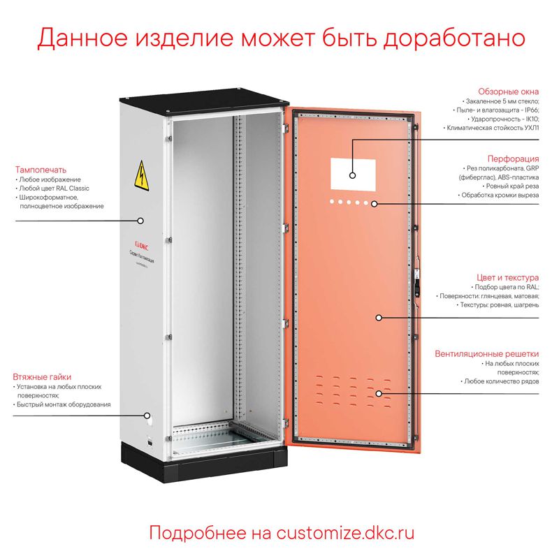 Стойки вертикальные для шкафов nCQE высотой 2200мм 4шт RAL7035 DKC R5NKMN22